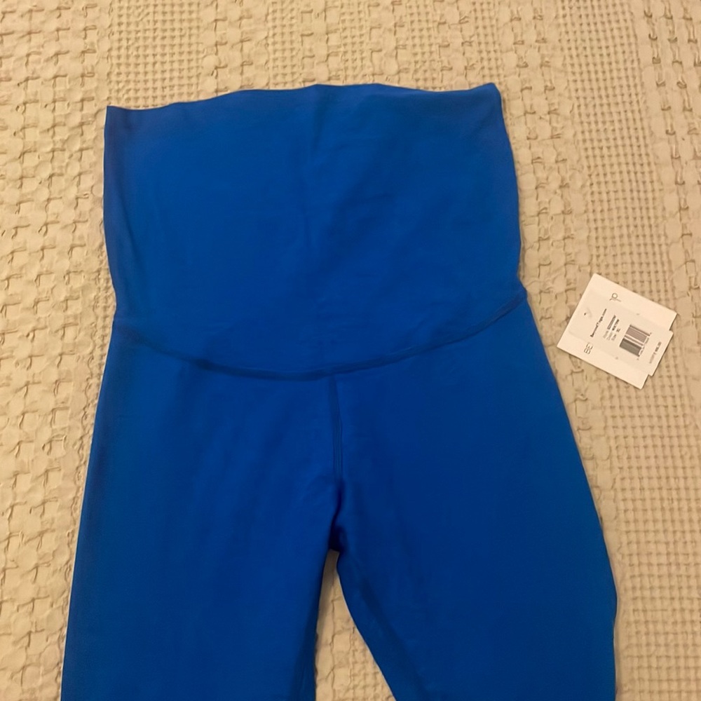 Beyond Yoga- XL “Beyond the Bump” Spacedye Midi Maternity Legging— royal blue